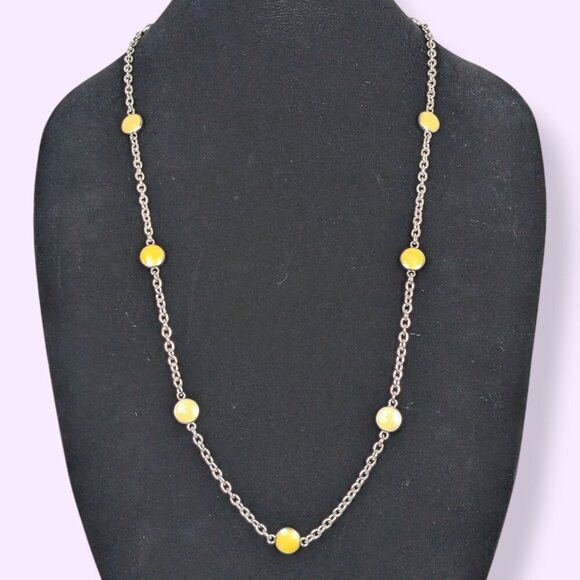 (2/$20) Vintage Yellow Enamel Accent Chain - Picture 2 of 5